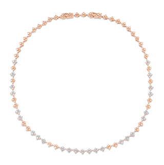 3.18 TCW Round Moissanite Diamond Choker Necklace - violetjewels