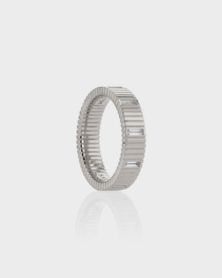 0.80 CT Baguette Cut Wedding Band For Men