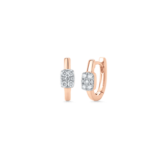0.24 TCW Round Moissanite Diamond Huggie Earrings - violetjewels