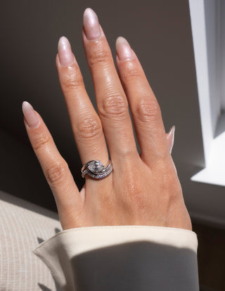 1.0 - 2.0 CT  Oval Cut Lab Grown Diamond Solitaire Bridal Ring Set