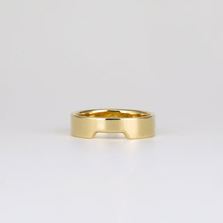 Plain Wide Flat Contour Wedding Band